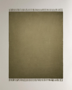 Zara Home плед из акрила, зелёный
