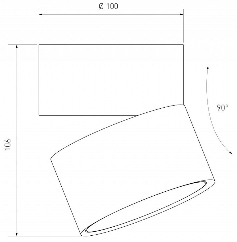 Накладной светильник Elektrostandard DLR031 15W 4200K 3100 черный матовый/золото