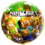 Фольгированная фигура, круг, Человечки Пиксельные,18"/46СМ