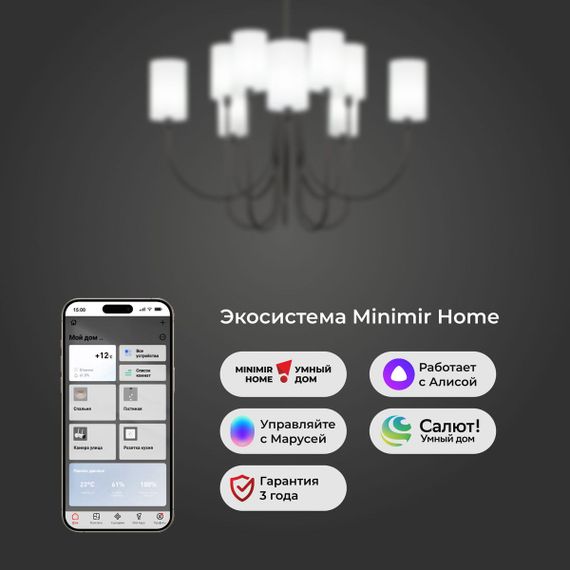 Подвесная люстра Eurosvet Abbey 60164/10 черный Smart