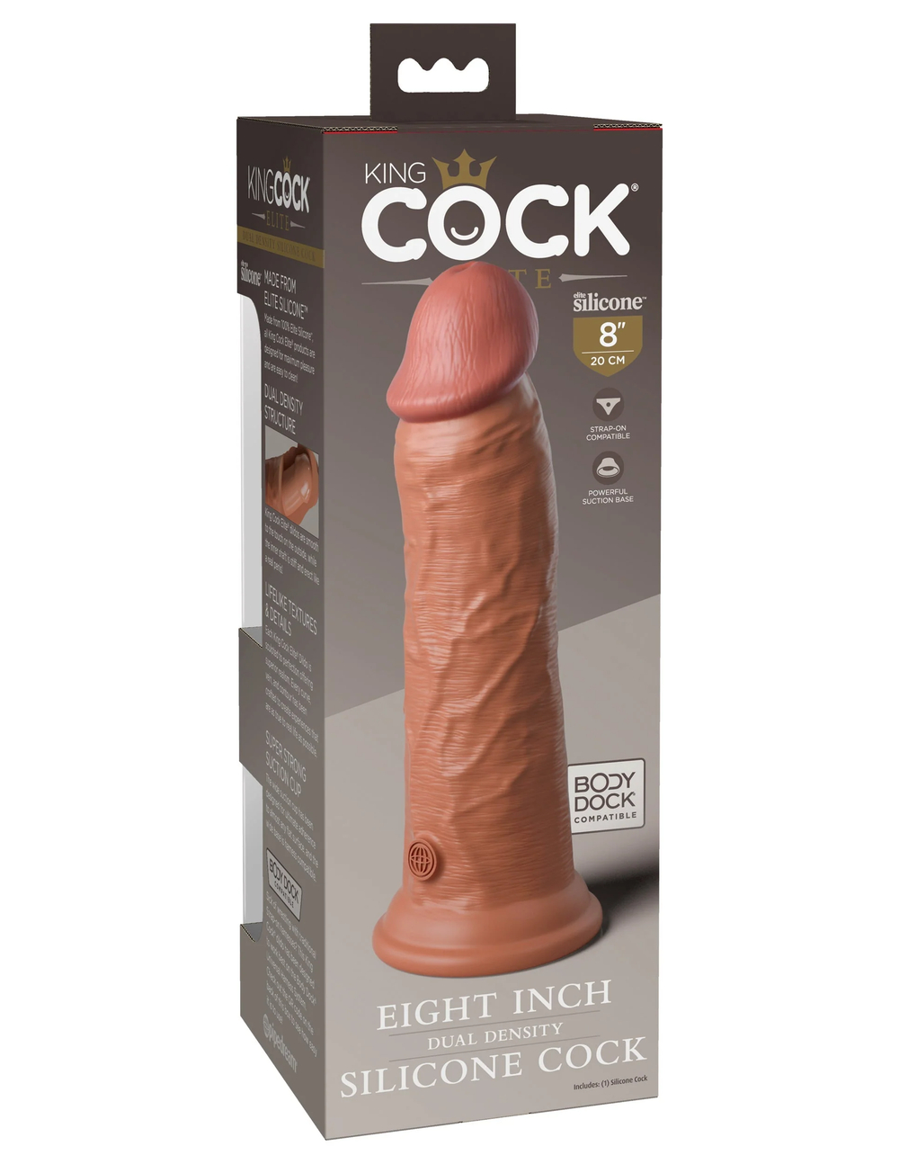 Фаллоимитатор KC Elite 8" Dual Density Silicone Dong -Tan Pipedream 577222PD
