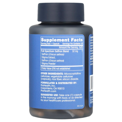 ProHealth Longevity, Шафран полного спектра, 32 мг, 30 капсул