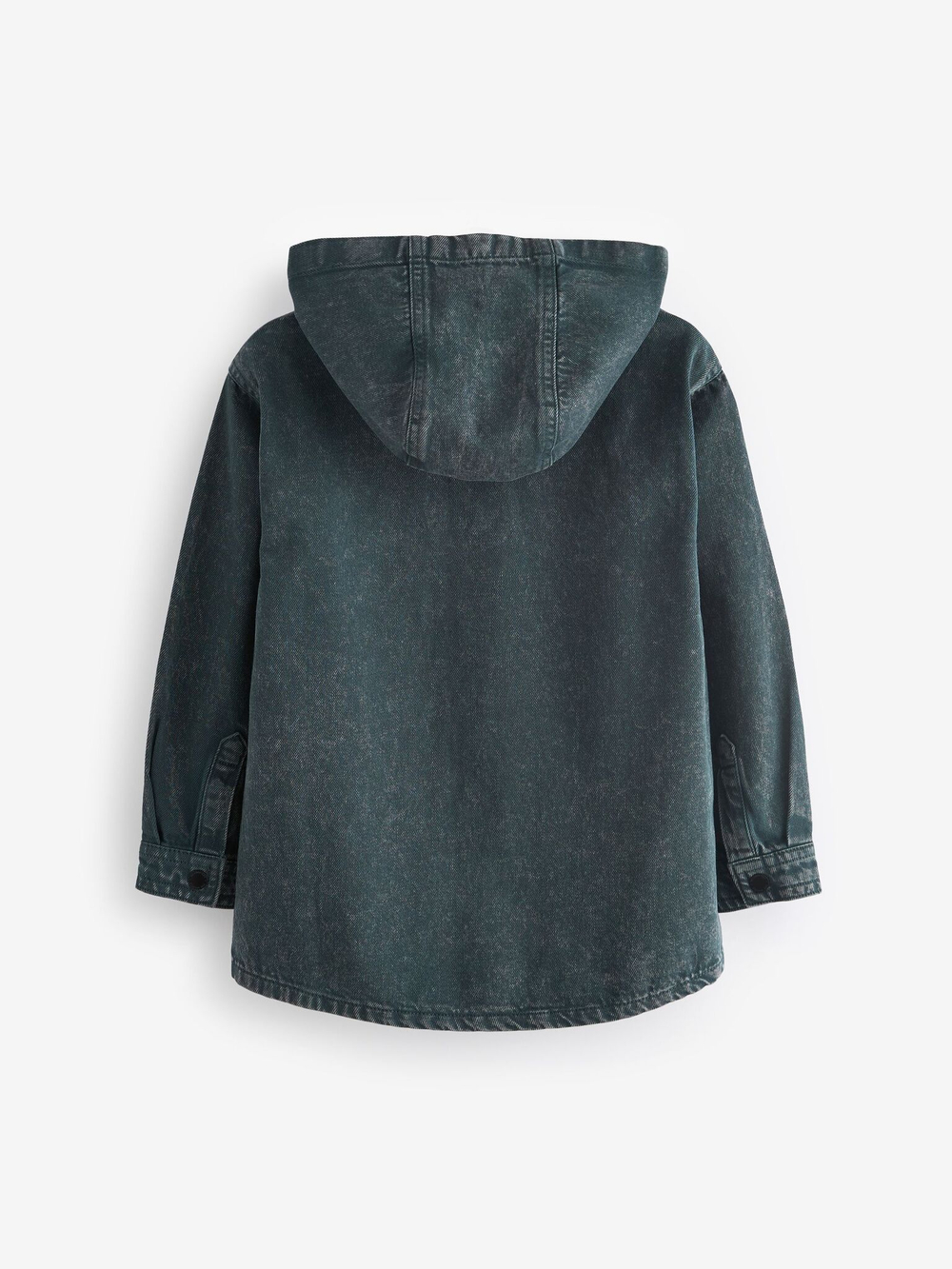 Рубашка с капюшоном джинсовая для мальчика Next K83-516, Темно-серый