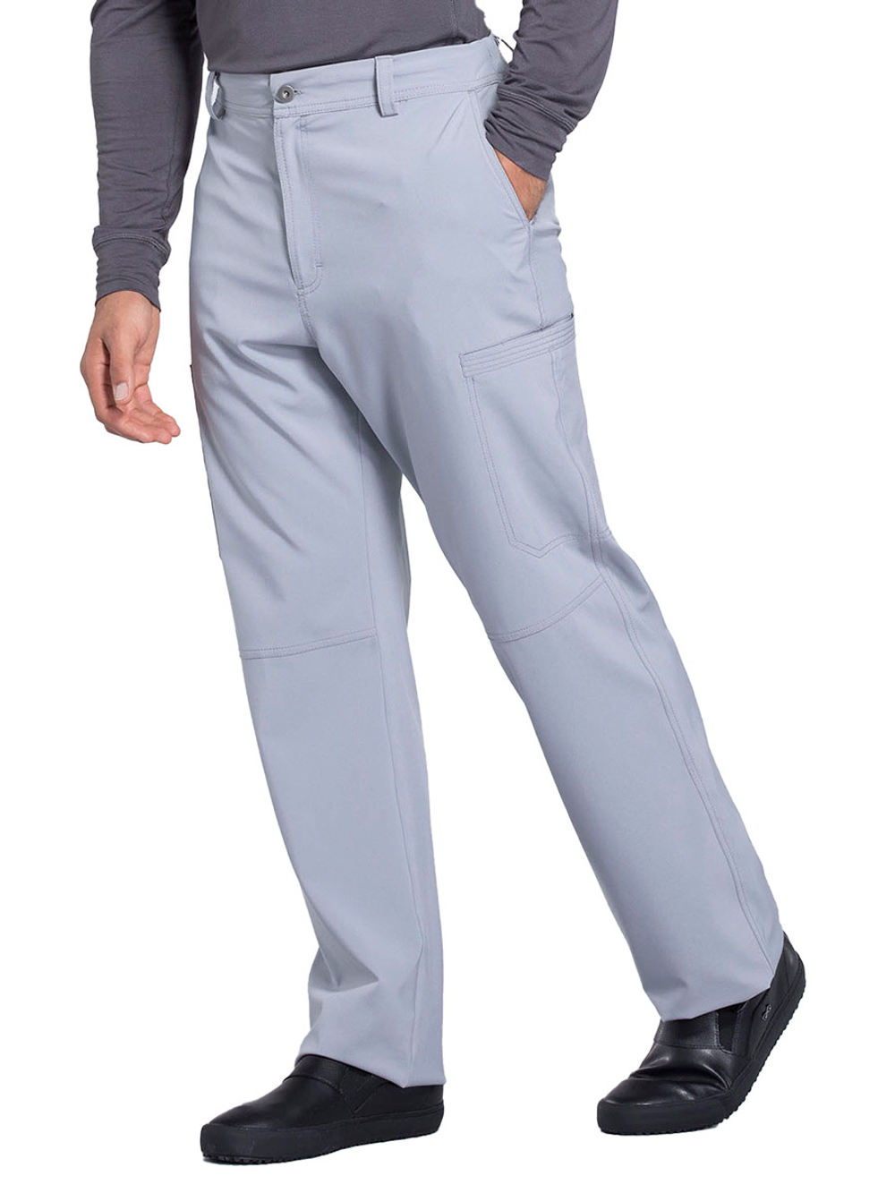 Брюки медицинские мужские удлиненные Cherokee CK200AT с внутренней кулиской на молнии, серый, M