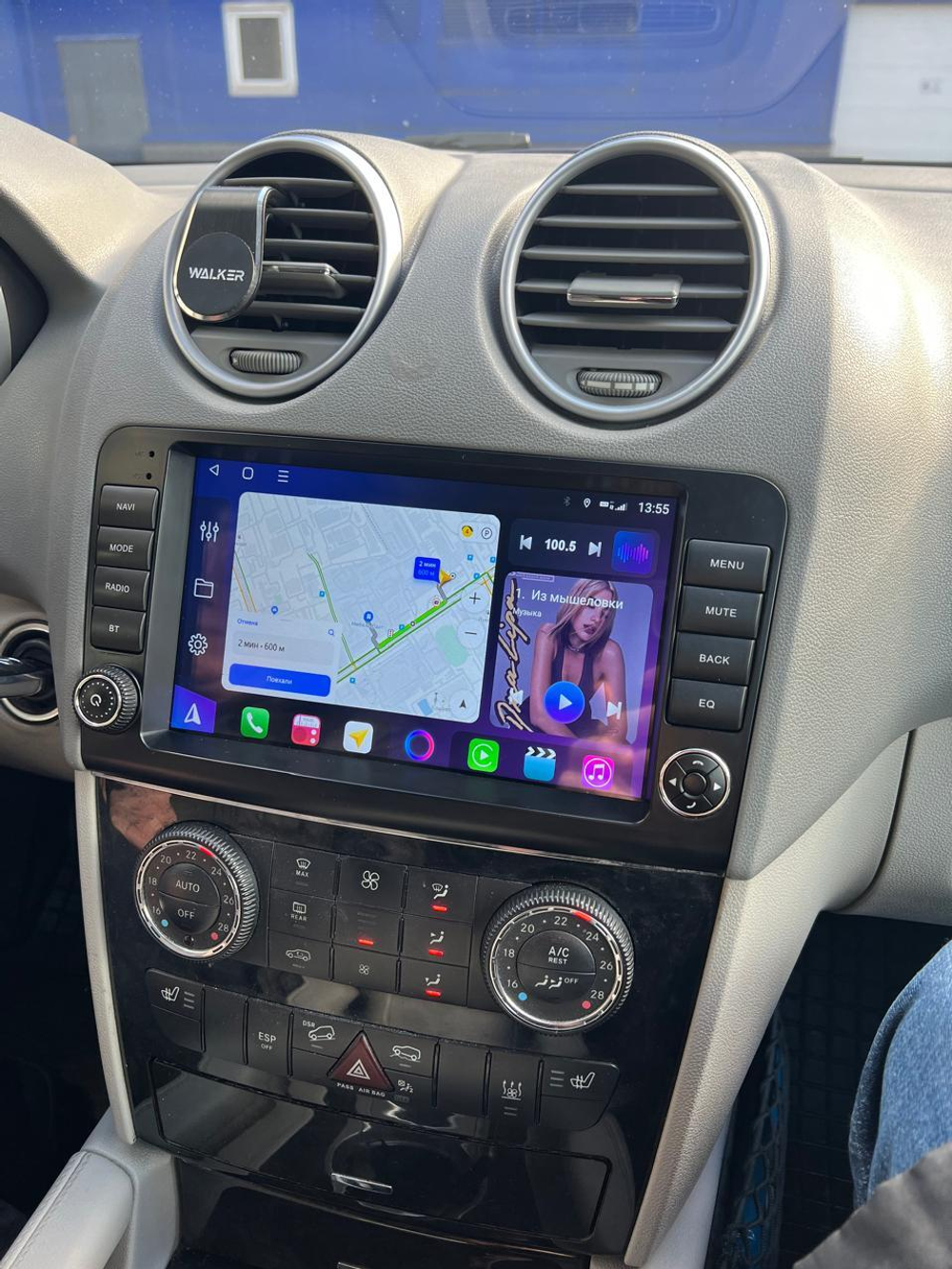 Магнитола для Mercedes-Benz GL (X164), ML (W164) 2005-2012 (рамка с крутилками и кнопками) - FarCar 7092F2M монитор 9" QLED на Android 13, 8 ядер (TS18), CarPlay, 4G SIM-слот