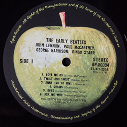 Винтажная виниловая пластинка LP The Beatles The Early Beatles (Japan 1974) (No Obi) Twist And Shout