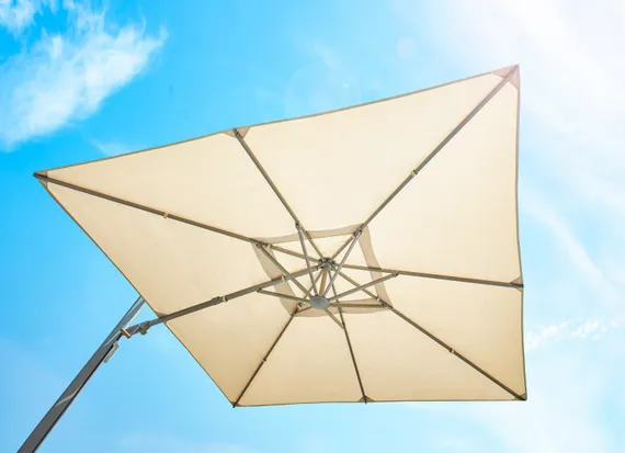 Зонт профессиональный Levia 3х3 м, антрацит, тортора. База и светильник в комплекте