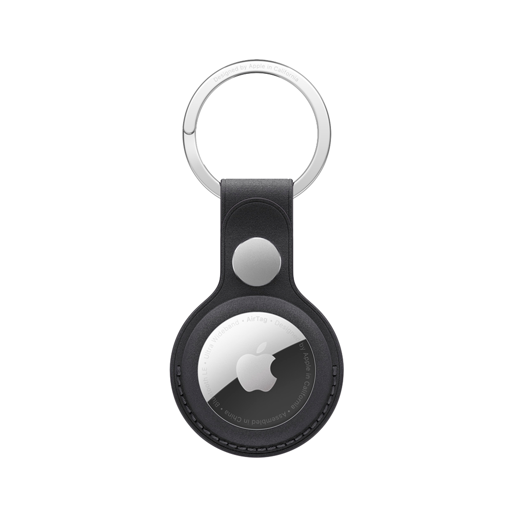 Тканевый брелок с заводным кольцом Apple FineWoven Key Ring для AirTag, Black (Черный)