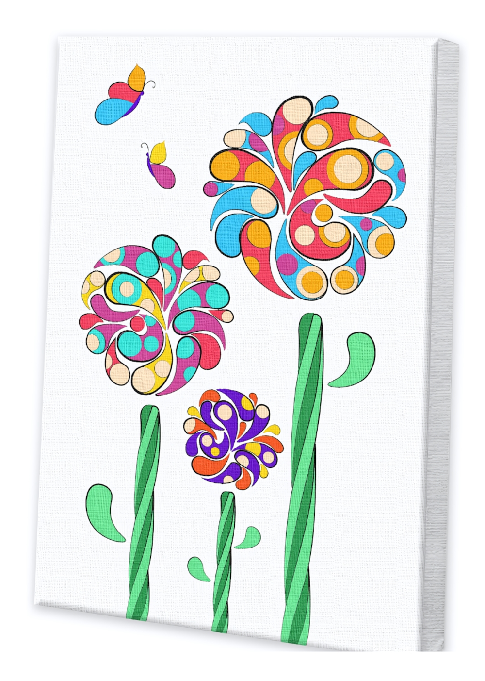 Раскраска на холсте 20х20см "Одуванчики" (Развивашки)