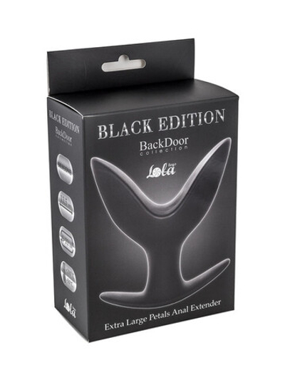 Силиконовый анальный эспандер Extra Large Petals Anal Entender (14 см , черный) (Цвет: черный)