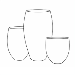 Кашпо, коллекция Concrete, форма BARREL