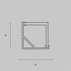 Профиль для ленты Maytoni ALM009S-2M