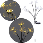 Светильник на солнечной батарее "Бабочки" 70*6см, 6шт, теплый белый свет