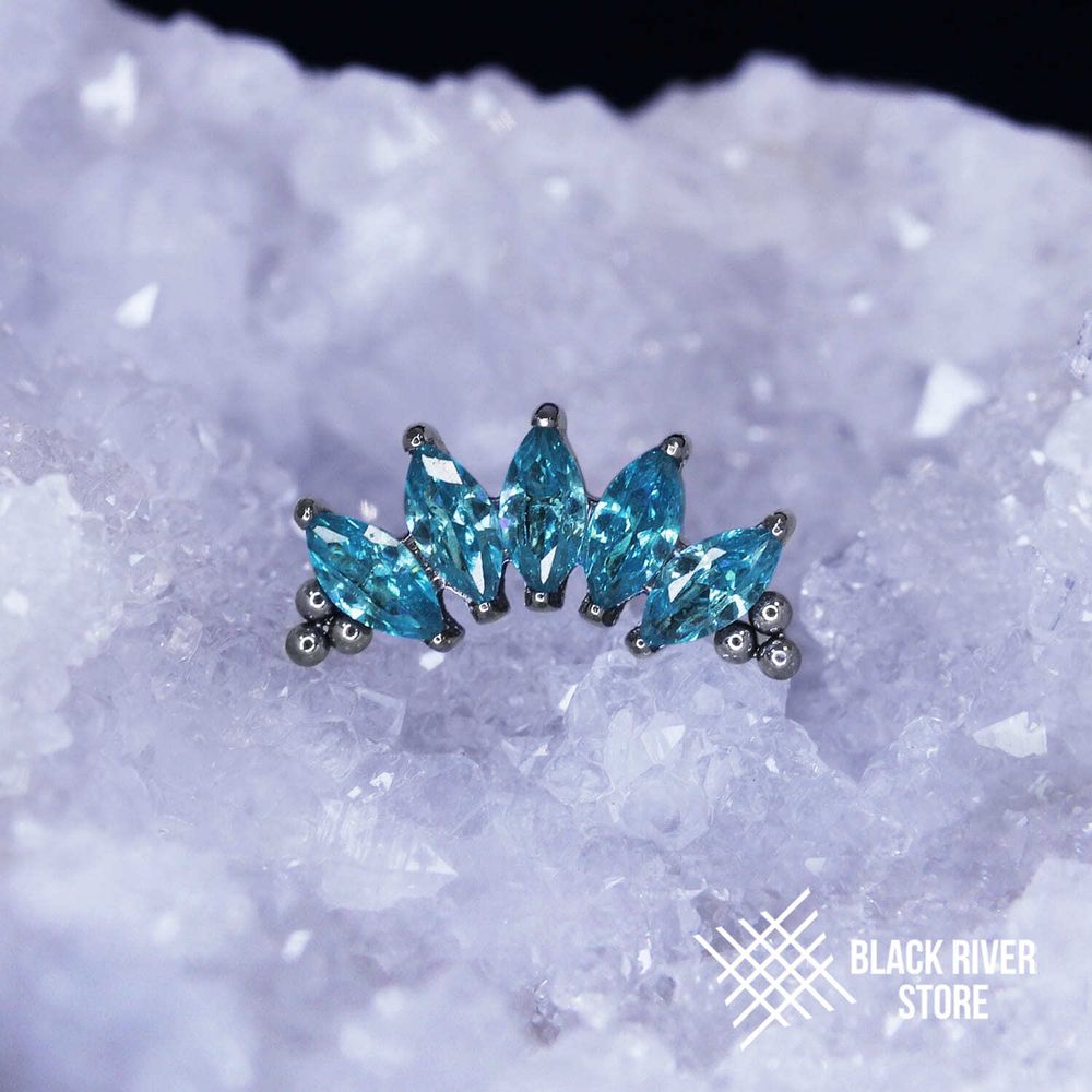 5K Bead Marquise v.2 IG Blue Zircon