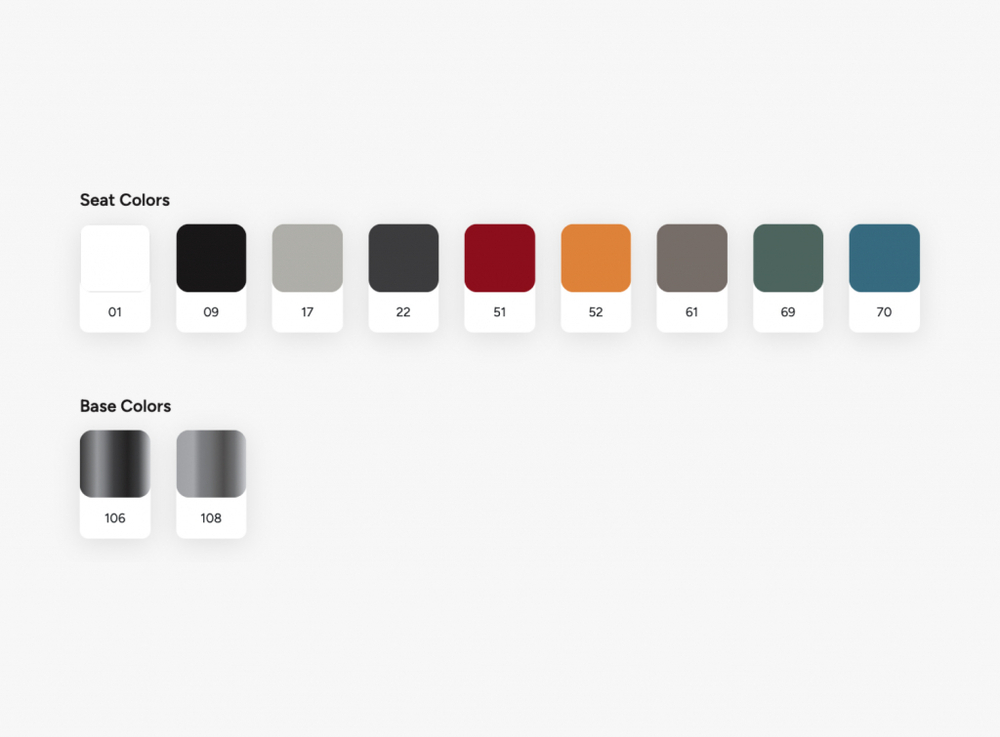 Кресло пластиковое вращающееся Papatya Globe-K M, антрацит