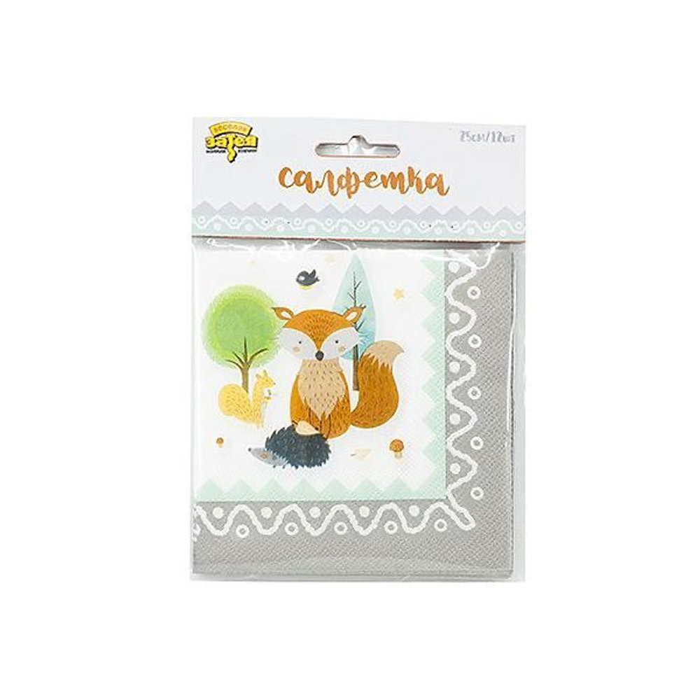Салфетки малые Лесные Друзья, 12 штук