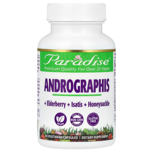 Paradise Herbs, Andrographis, 60 вегетарианских капсул