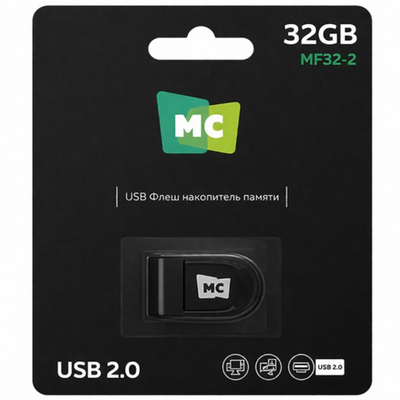 Флешка USB2.0 32GB More Choice Серая +Type-C