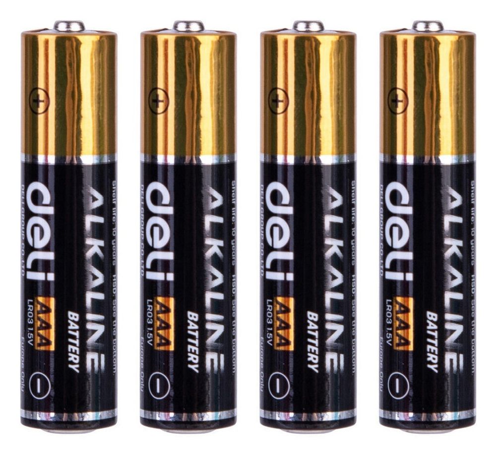 Батарейки Deli, AAА LR-03, 4шт/упак