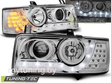 Передние фары daylight chrome led indication для VW T4