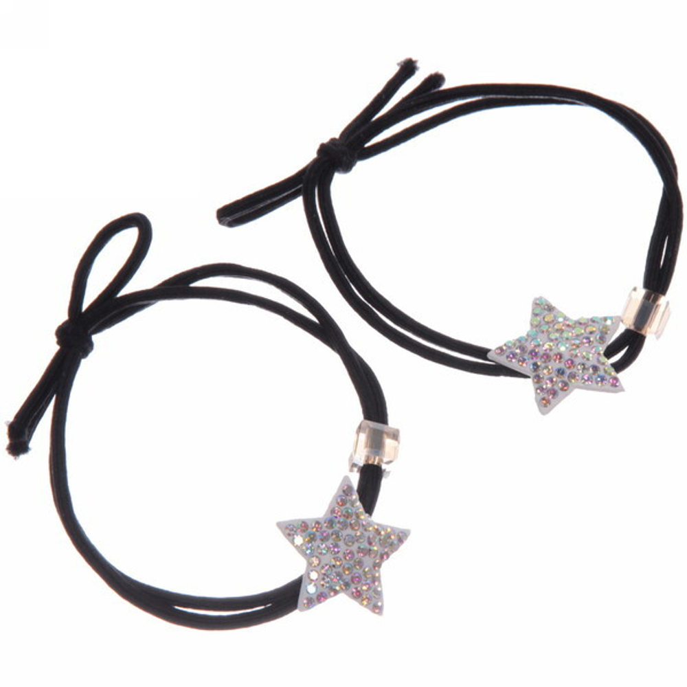 Резинки для волос 2шт «Кокетка - Little gold Звезда», цвет микс, d-5см