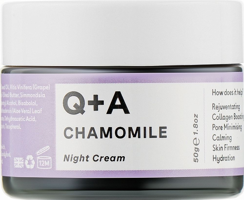 Ночной крем для лица Q+A CHAMOMILE NIGHT CREAM 50g