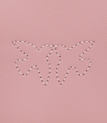 Кожаная сумка хобо half moon mini vitello seta Pinko - пудро-розовый(101523 A0F1)