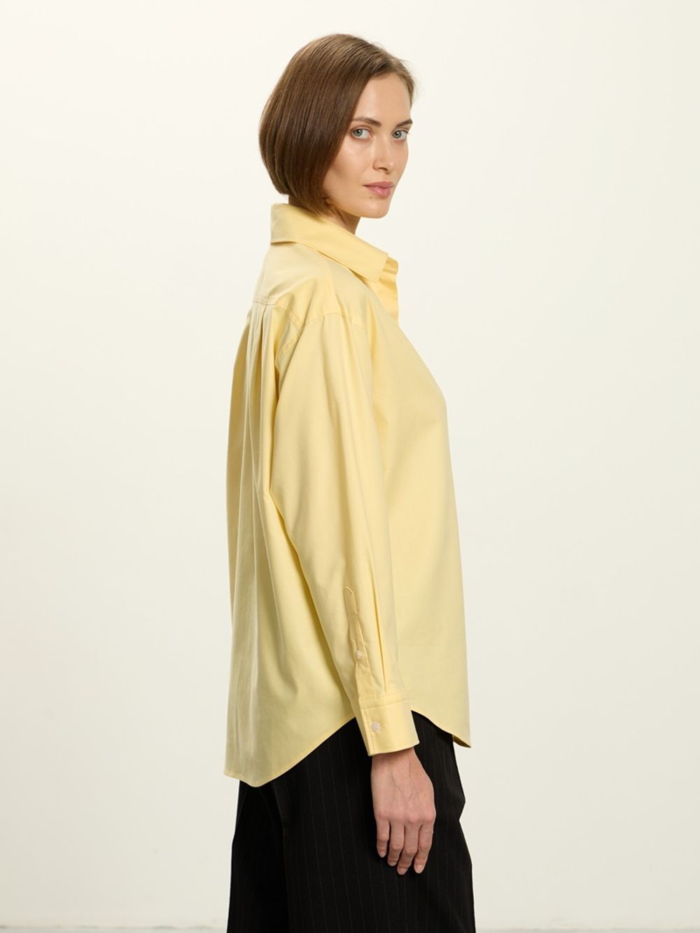 Рубашка Хельсинки желтая хлопок-вискоза