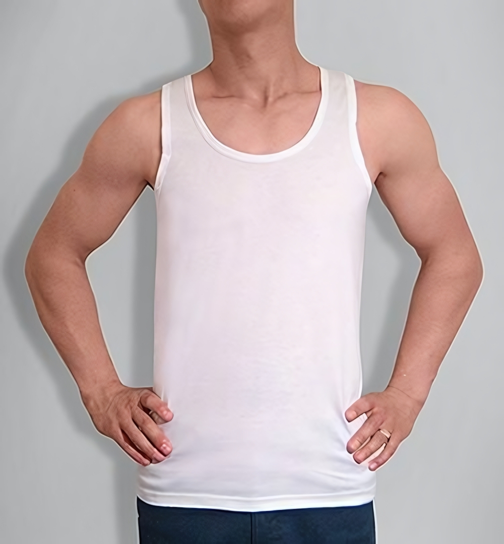 Мужская майка из хлопка (Размер: XXL) (Цвет: черный)