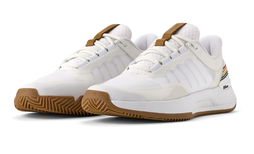 Женские Кроссовки теннисные Wilson Intrigue Tour Clay RG - white/bone brown/gum1a