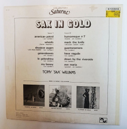 Винтажная виниловая пластинка LP Tony Sax Williams Sax In Gold (France 1975)
