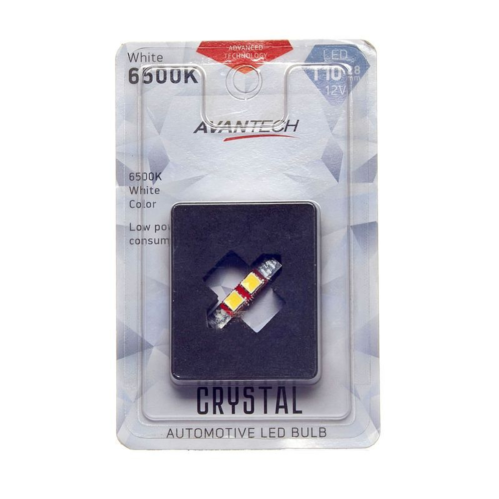 Лампа светодиодная Avantech 12V LED T8x28 6500K, 1 шт. ALB0106