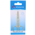 Ножницы маникюрные на блистере «Ultramarine», овальные кольца, широкие, ручки цвет золото, 8см✦