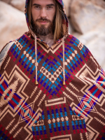 Пончо женское шерстяное с орнаментом