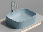 Умывальник чаша накладная прямоугольная (цвет Голубой Матовый) Element 505x380x150мм
