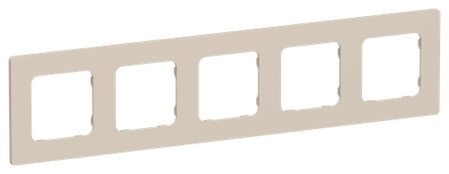 FLITE Рамка 5-местная РУ-5-К-ФлЛ льняной IEK