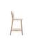 Полубарный стул Helda из бежевого шенилла и массива дуба FSC 65 см