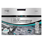 14107 Набор инструментов, 1/2",3/8", 1/4", CrV, 142 предм.