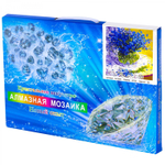 Алмазная мозаика Alingar, на подрамнике, с полным заполнением, (глянц.) дизайн рамка, 40х50 см, 26 цветов, "Букет в вазе"