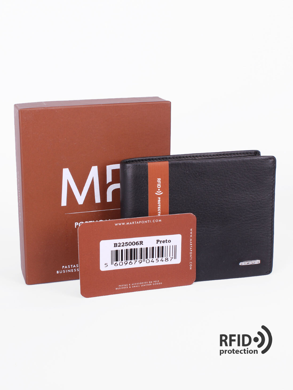 B225006R Preto - Портмоне с RFID защитой MP