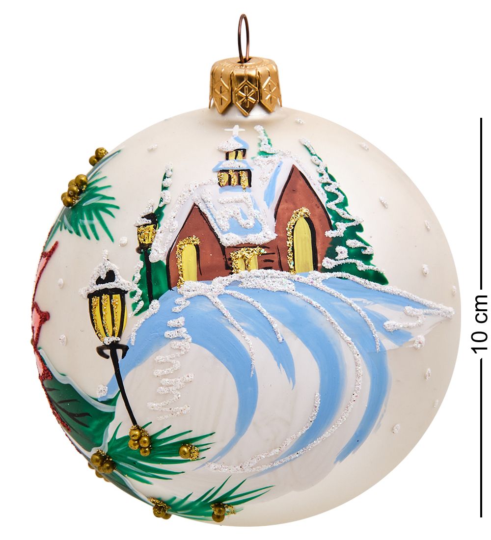НФШ-1188/6 Ел. украшение Шар «Сказочный домик» 90 мм