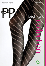 Фантазийные колготки с рисунком в виде спирали (Размер: S-M-L) (Цвет: черный)