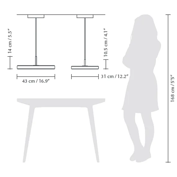 Подвесной светильник Umage Asteria Medium, Ø43х14 см, зеленый