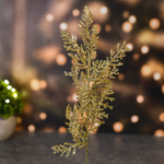 Украшение новогоднее "Ветка Зимний сон" 25см, золото