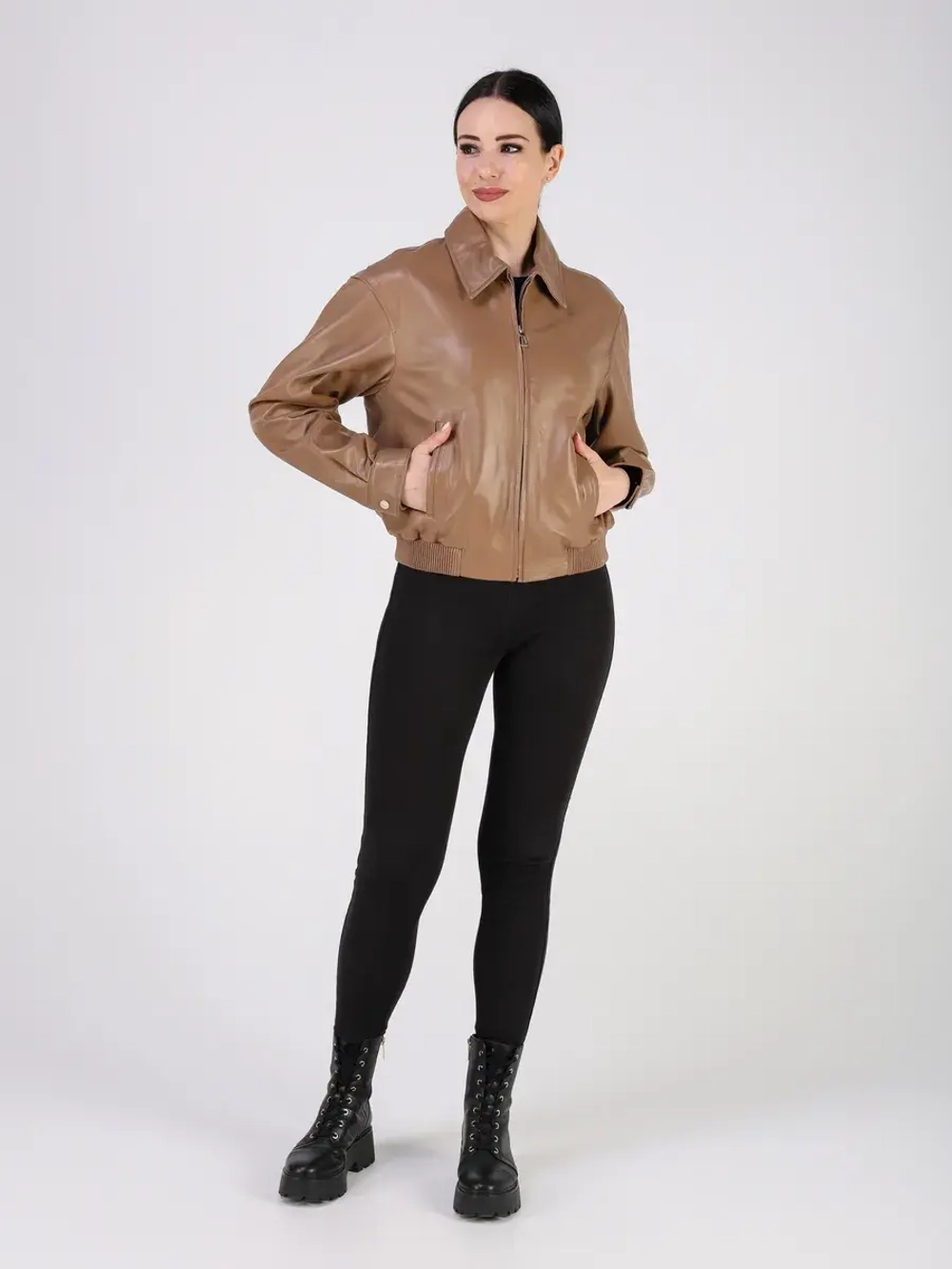 Кожаная куртка демисезонная