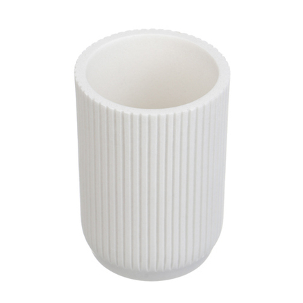 Стакан для ванной комнаты тм VETTA Дакота, смола (полирезин), белый, 6,6x6,6x9,5см