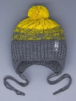 Шапка для мальчика осенняя на завязках