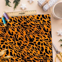 Ткань премиум таффета вариация на тему леопардовой шкуры