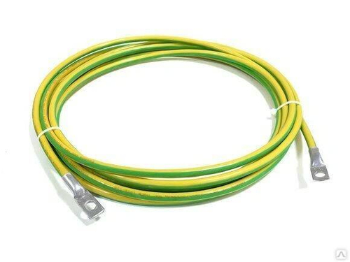 Гибкий проводник  L-10 м, 16 мм2, желто-зеленый, 2 наконечника ТМЛ