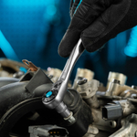 Ключ-трещотка 1/4", CrV, 120 зубьев, с быстрым сбросом, цельнометаллический, хром Gross